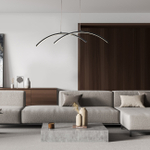 Подвесной светодиодный светильник 36Вт, 2880Лм, 3000-6000К, Ra>80, плавная регулировка мощности, изменение цветовой температуры, металл/силикон, чёрный