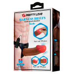 Мужской коричневый вибрострапон на трусиках Pretty Love Harness Briefs Starks BW-022096Z