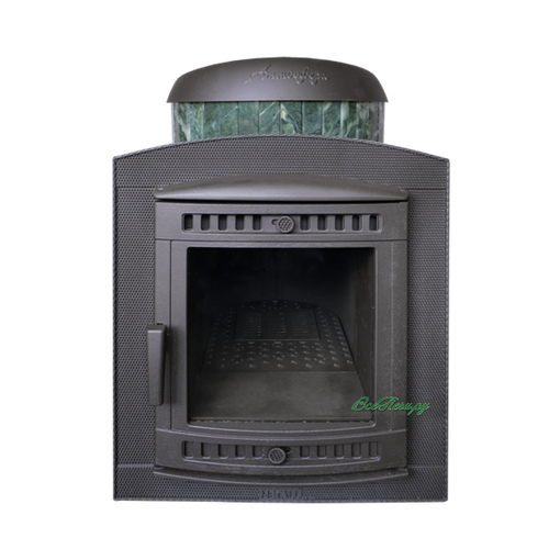 Печь банная Атмосфера L в ламелях из натурального камня Змеевик наборный