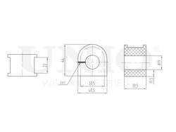 Втулка переднего стабилизатора UNIO RMP-10050