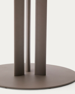 Круглый уличный стол Sedalis из стали со столешницей из серо-коричневого алюминия Ø120 см