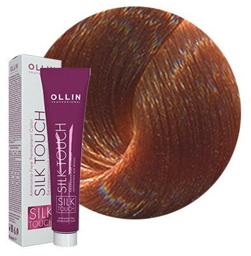 OLLIN SILK TOUCH 9/43 блондин медно-золотистый 60мл Безаммиачный стойкий краситель для волос