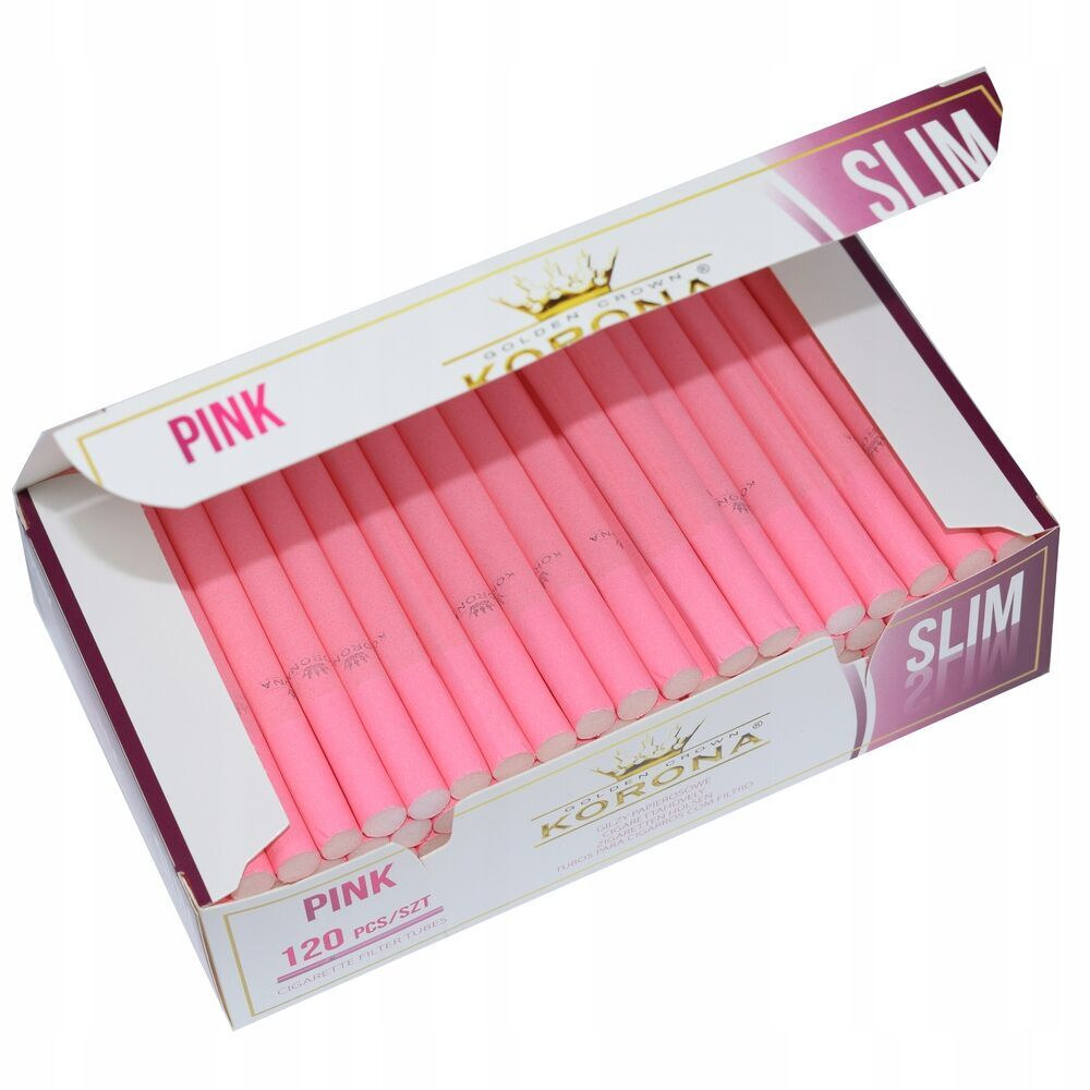 Комплект гильзы для сигарет "Korona" Slim Pink 5х120шт.