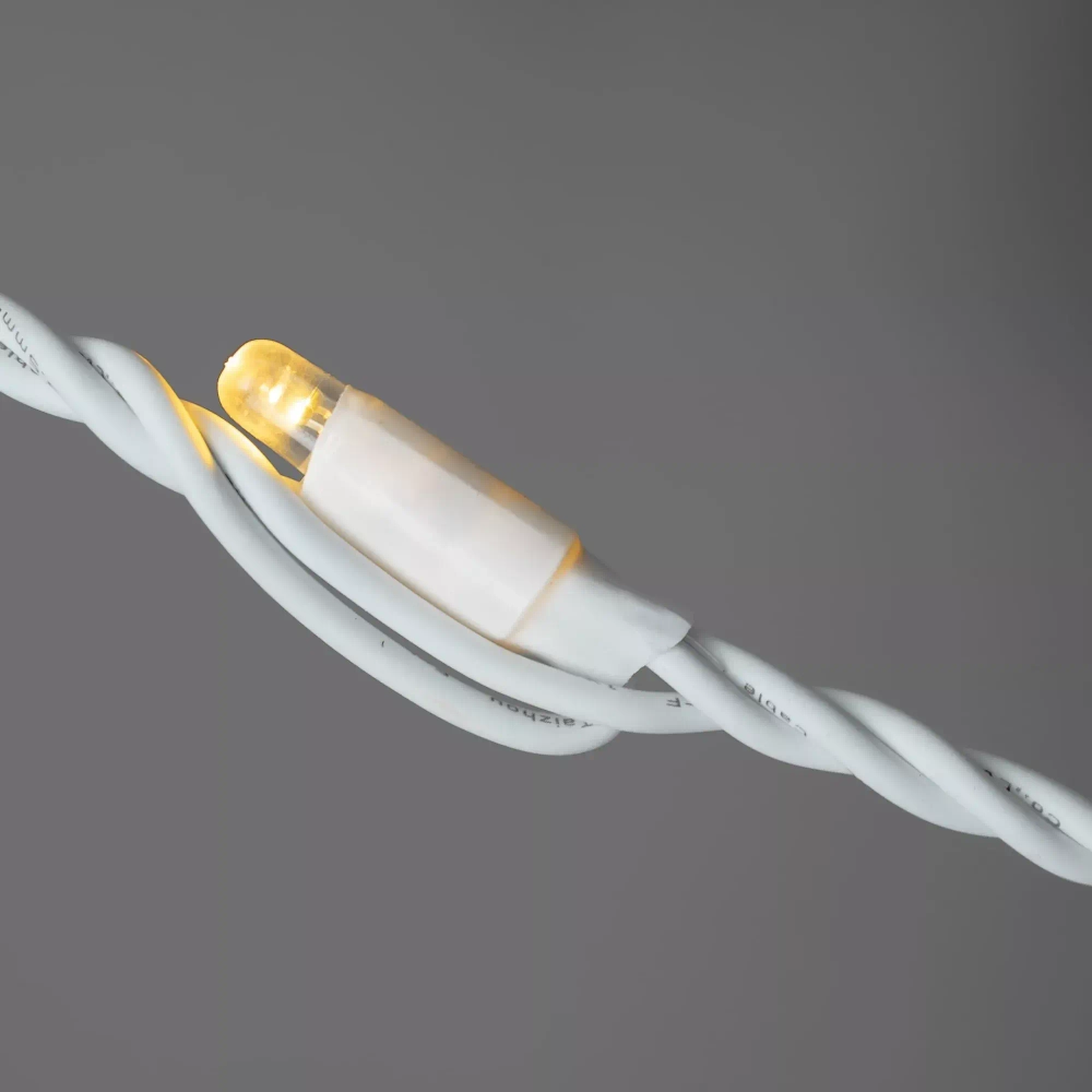 Светодиодная нить Тверская 5 м. с контроллером 24 В, 54 LED, тепло-белый, белый провод каучук, LTC (FL50-8-1WW+)