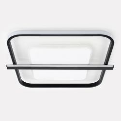 Светильник потолочный светодиодный ЭРА Модерн Franco CLL-1-107W 3K-6K RC BK с ДУ черный