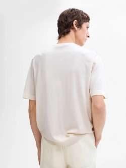 Massimo Dutti Футболка из 100% хлопка, натуральный, кремовый