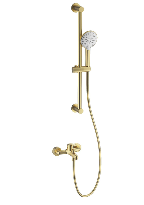 Смеситель для ванны с душевым гарнитуром WONZON & WOGHAND, Брашированное золото (WW-4560-BG)