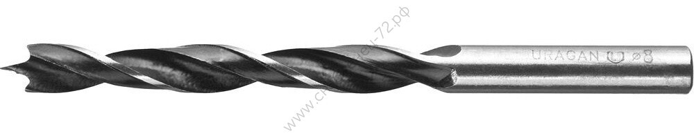 URAGAN 8x110/65 мм, спиральное сверло по дереву