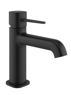 Смеситель для раковины STWORKI Эстерсунд S31010BK + донный клапан SW-001BK черный матовый