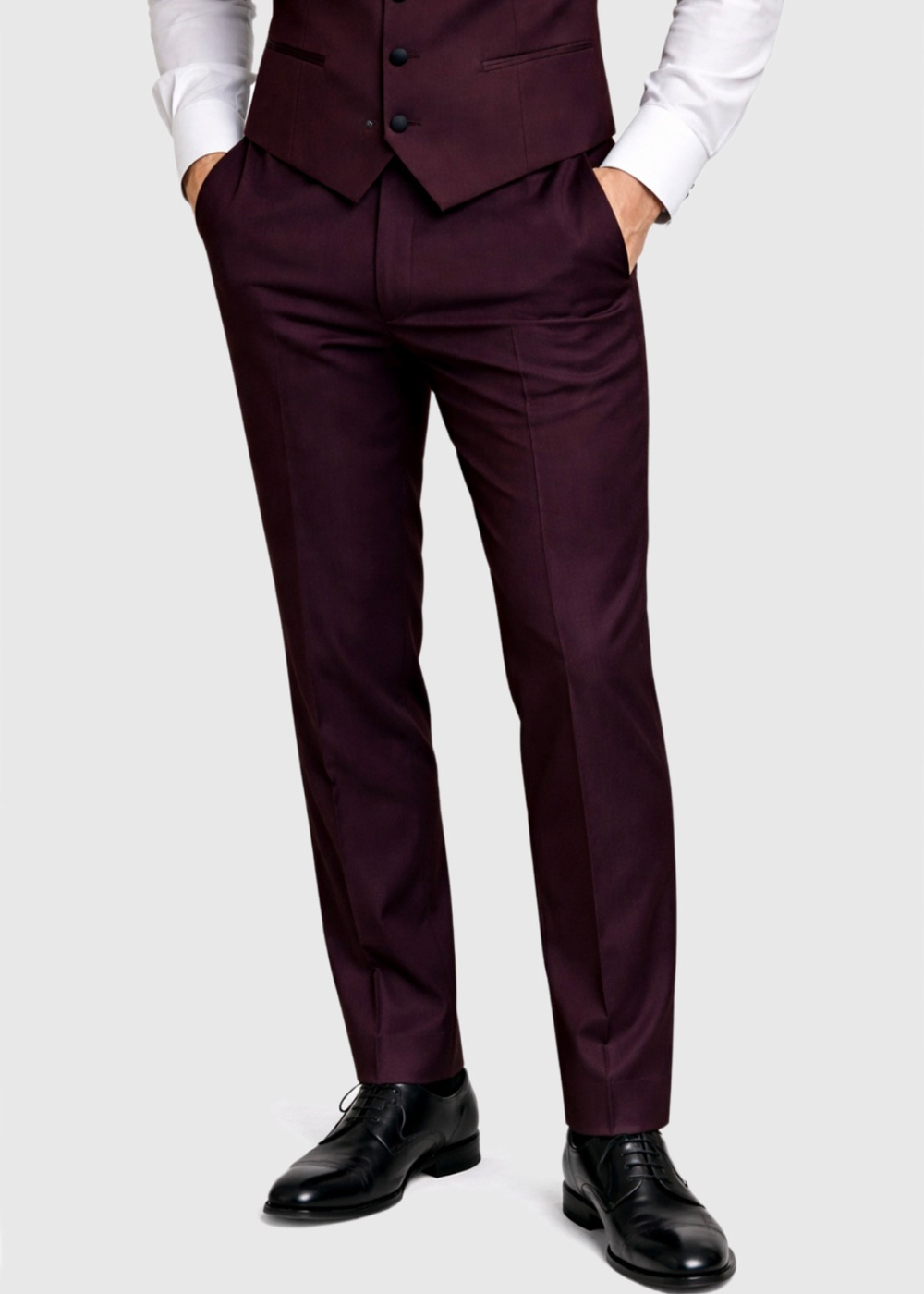 Мужской костюм смокинг (бордовый) А90