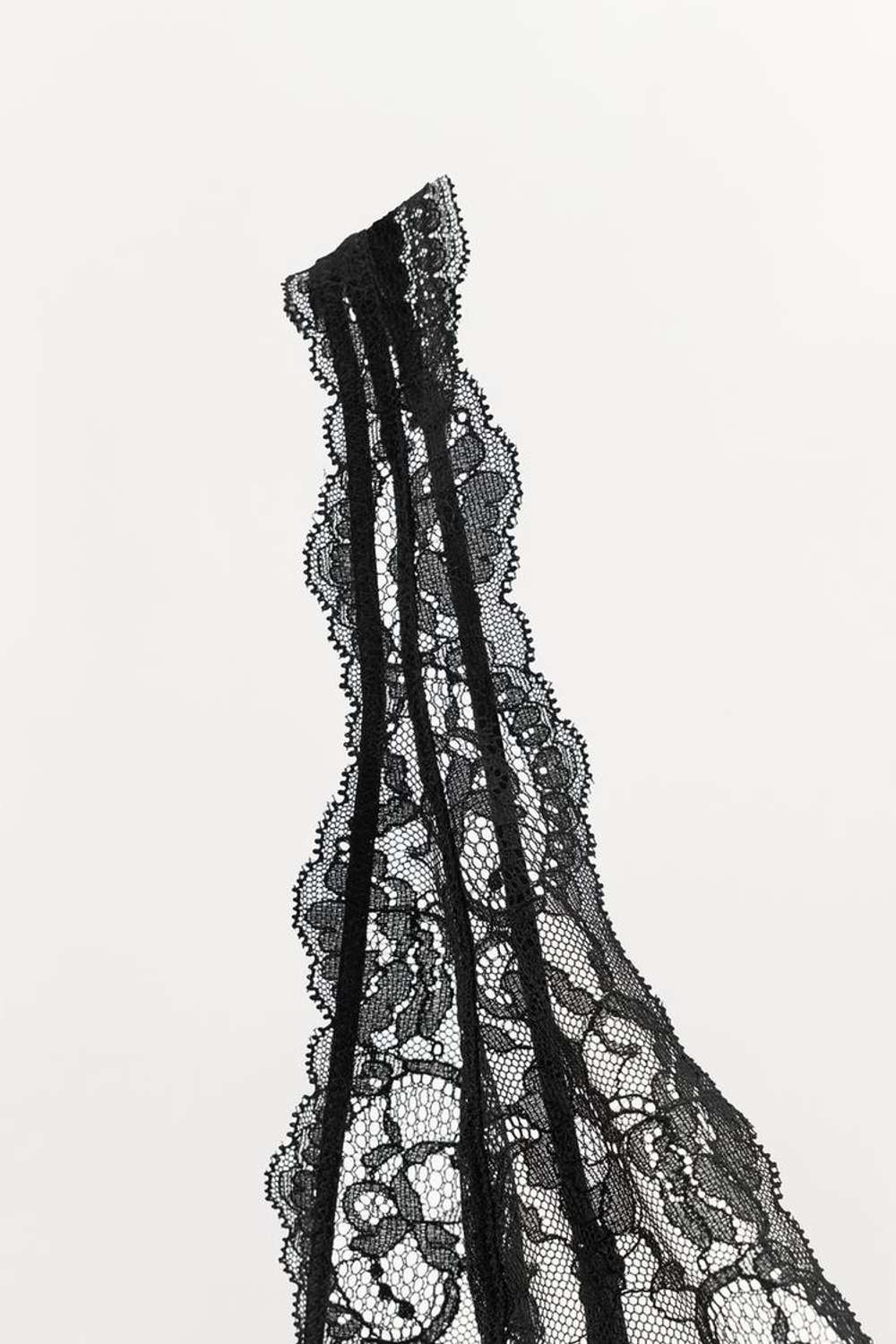 ZARA БОДИ ИЗ ПОЛИАМИДА С КРУЖЕВОМ, ЧЕРНЫЙ