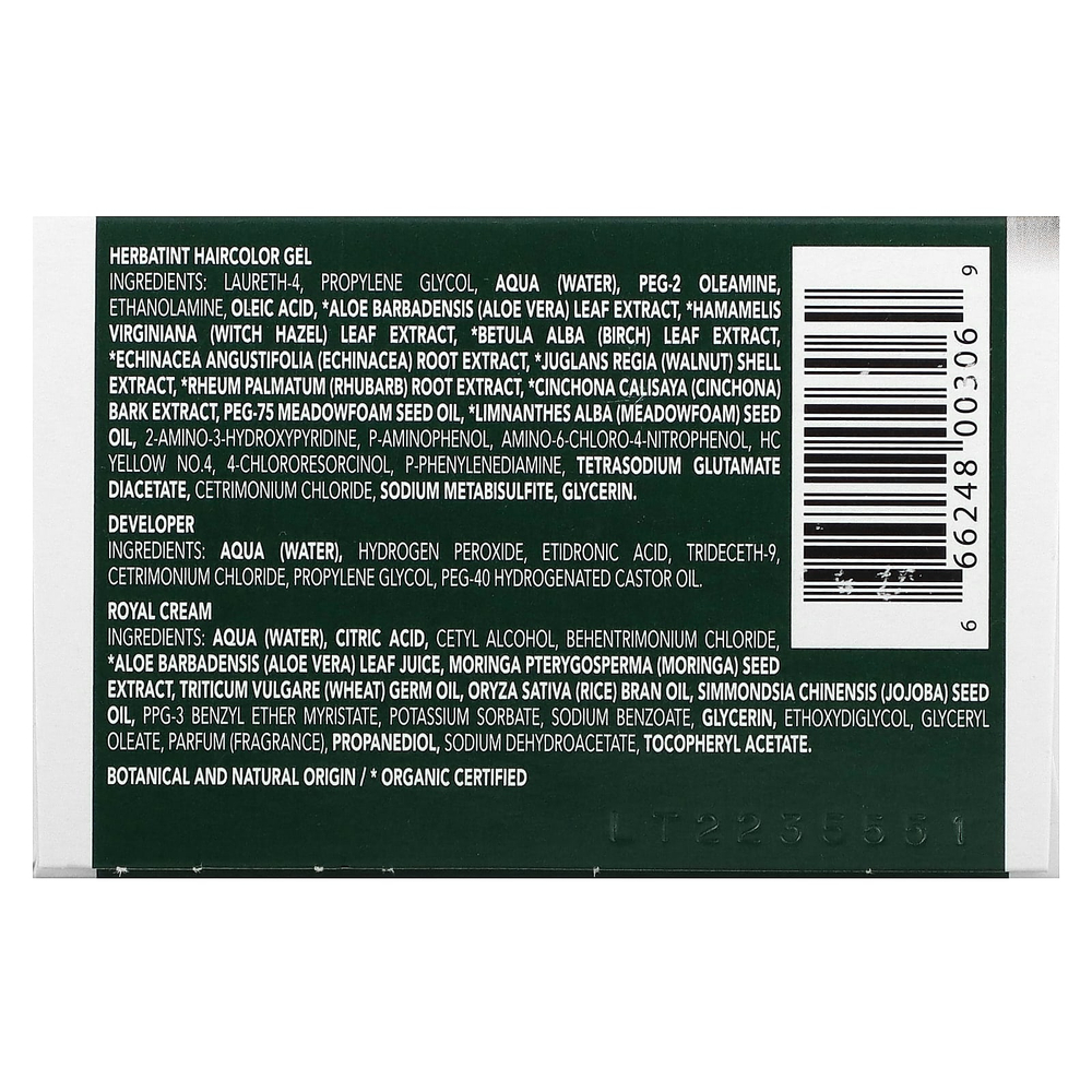 Herbatint, Перманентная гель-краска для волос, FF6 оранжевый, 135 мл (4,56 жидк. унц.)
