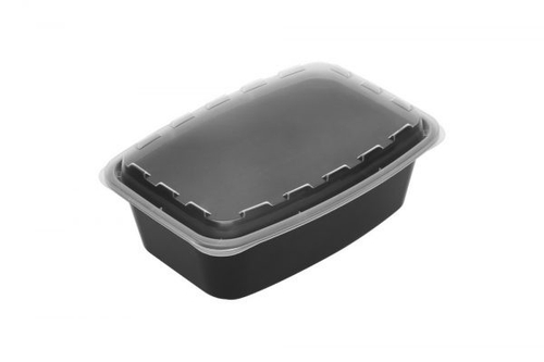 Контейнер 1500 мл, черный с крышкой 50шт уп/150шт коробка