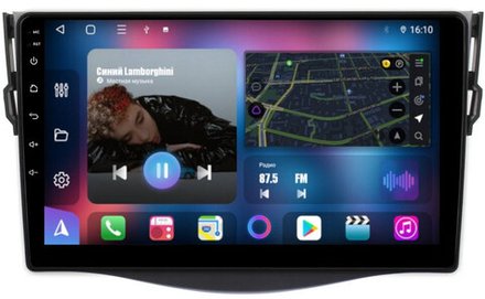 Магнитола для Toyota RAV4 30 2005-2012, Vanguard - FarCar 018-9M монитор 9" QLED на Android 13, 8 ядер (TS18), CarPlay, 4G SIM-слот