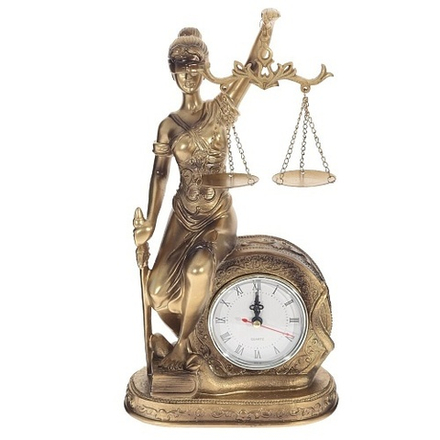 772192 Часы настольн. декор. "Фемида" 33см.