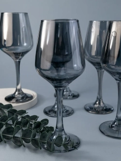 Набор бокалов для вина, 450 мл, 6 шт. серые