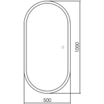 Зеркало Abber Kontur 50 AG6303S-1.0 с подсветкой с сенсорным выключателем и диммером
