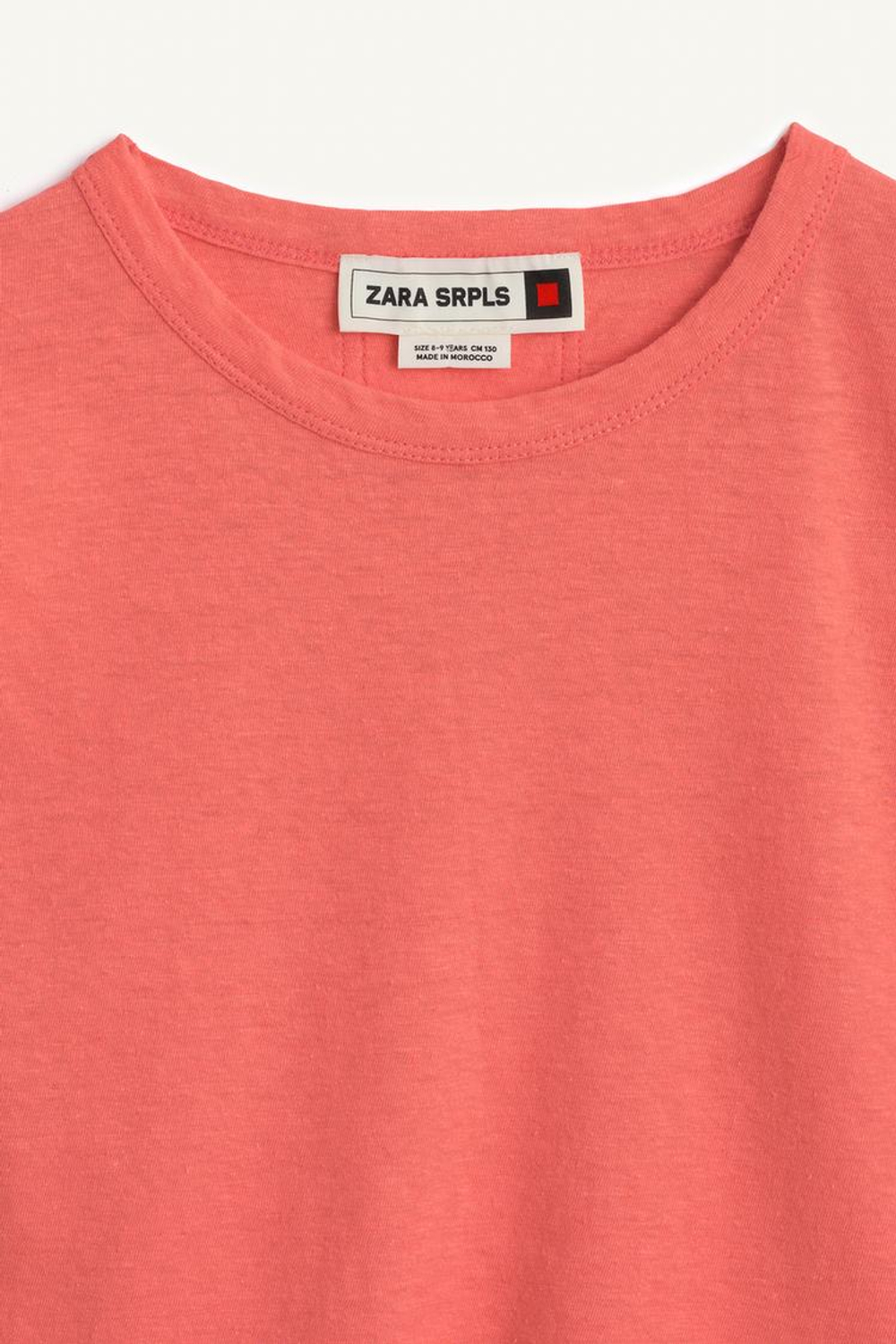 ZARA ТОП С КРУГЛЫМ ВЫРЕЗОМ, ОРАНЖЕВЫЙ МЕЛАНЖ