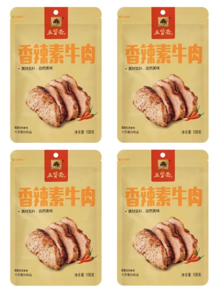 Мясо соевое ароматно-острое Wuxianzhai 108 г x 4 шт