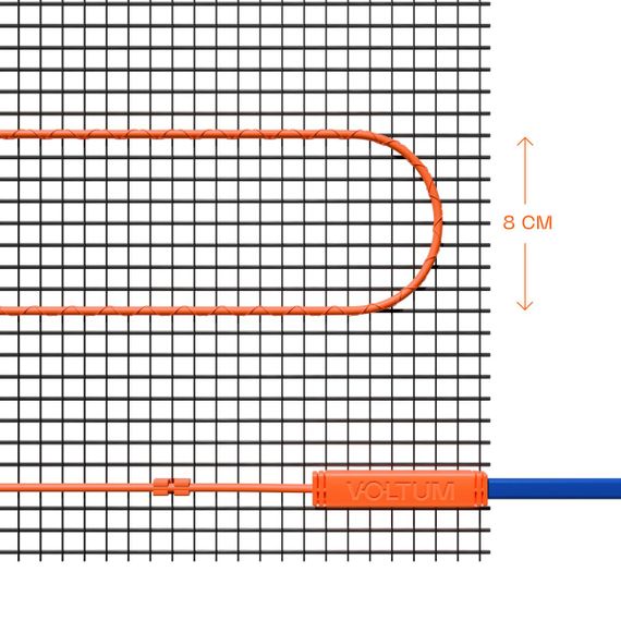 Нагревательный мат Voltum 200 Вт/м 1 м 0,5 м2 VLT01-200-0.5