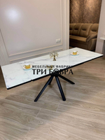 Кухонный раздвижной стол "Элит", итальянский мрамор