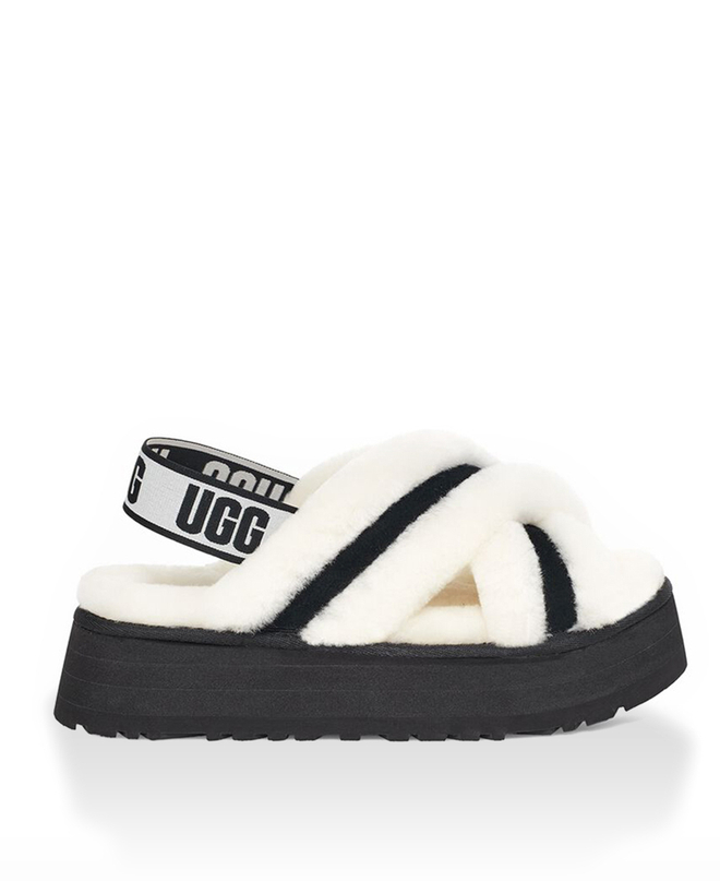 DISCO CROSS SLIDE-black white