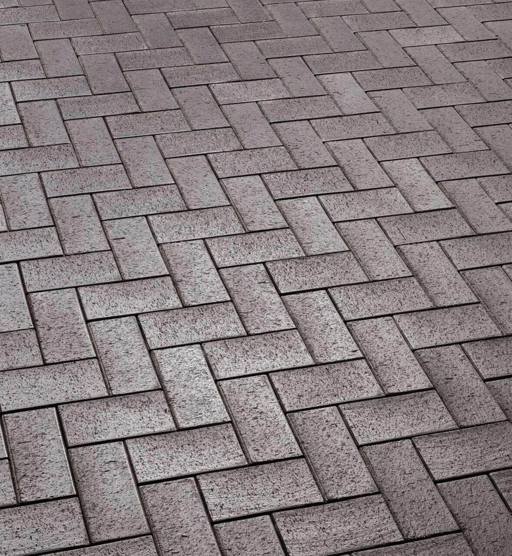 Feldhaus Klinker - P609DF, Umbra ferrum, антрацитовый с фиолетовым нагаром, с оттенками, 240x118x52 - Клинкерная тротуарная брусчатка