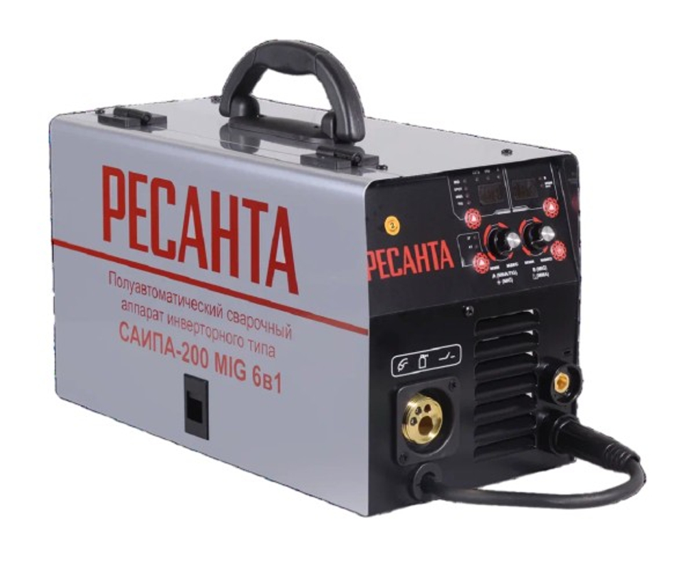 Сварочный аппарат полуавтомат Ресанта САИПА-200 (MIG/MAG, MMA) 6в1  65/9