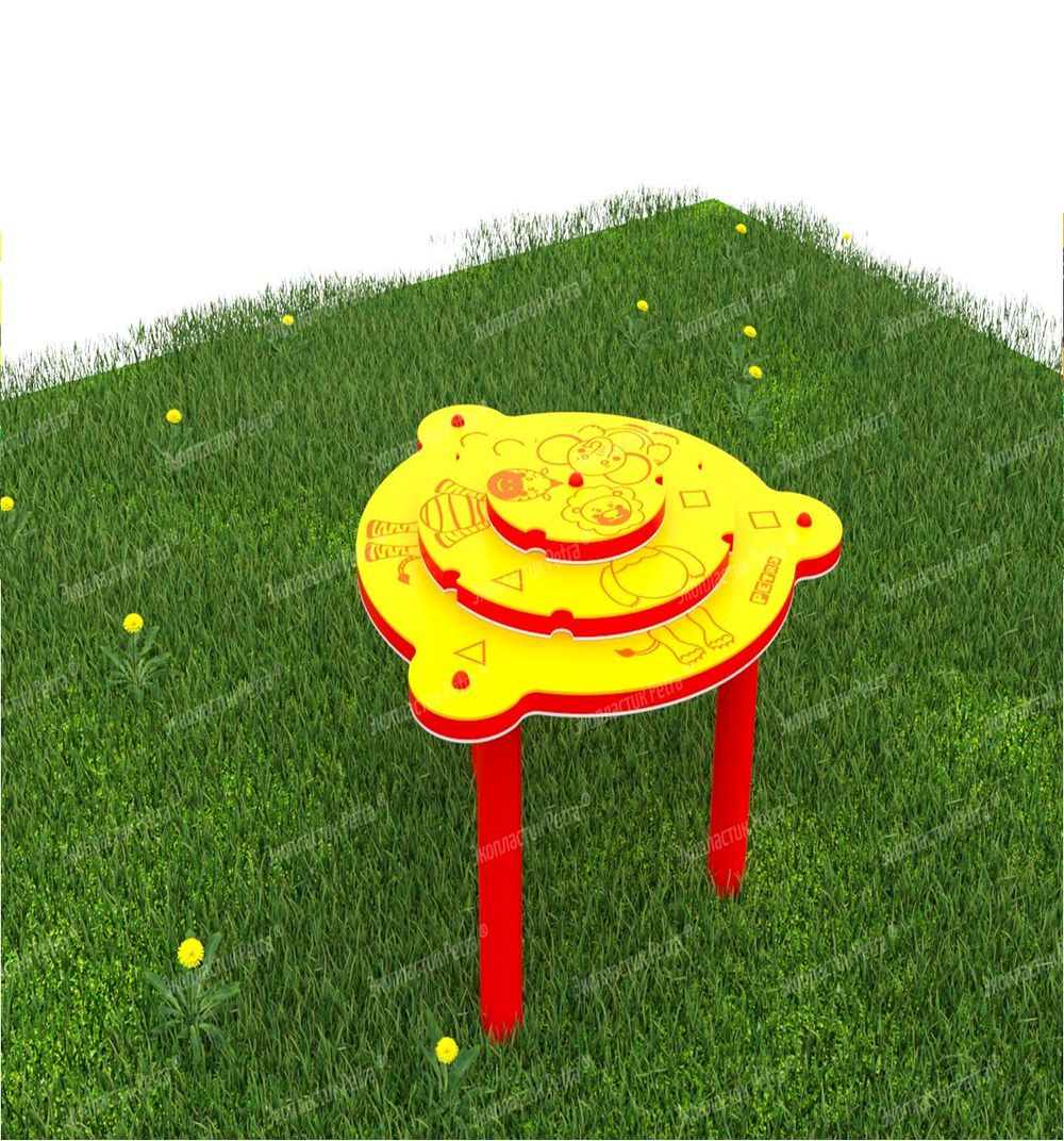 Уличный развивающий стол Собери зверушку