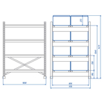Стеллаж аккумуляторный SKAT SBR-120-5-2-4