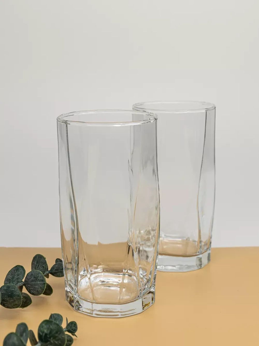 Набор изогнутых бокалов для воды, 450 мл, 6 шт. прозрачные