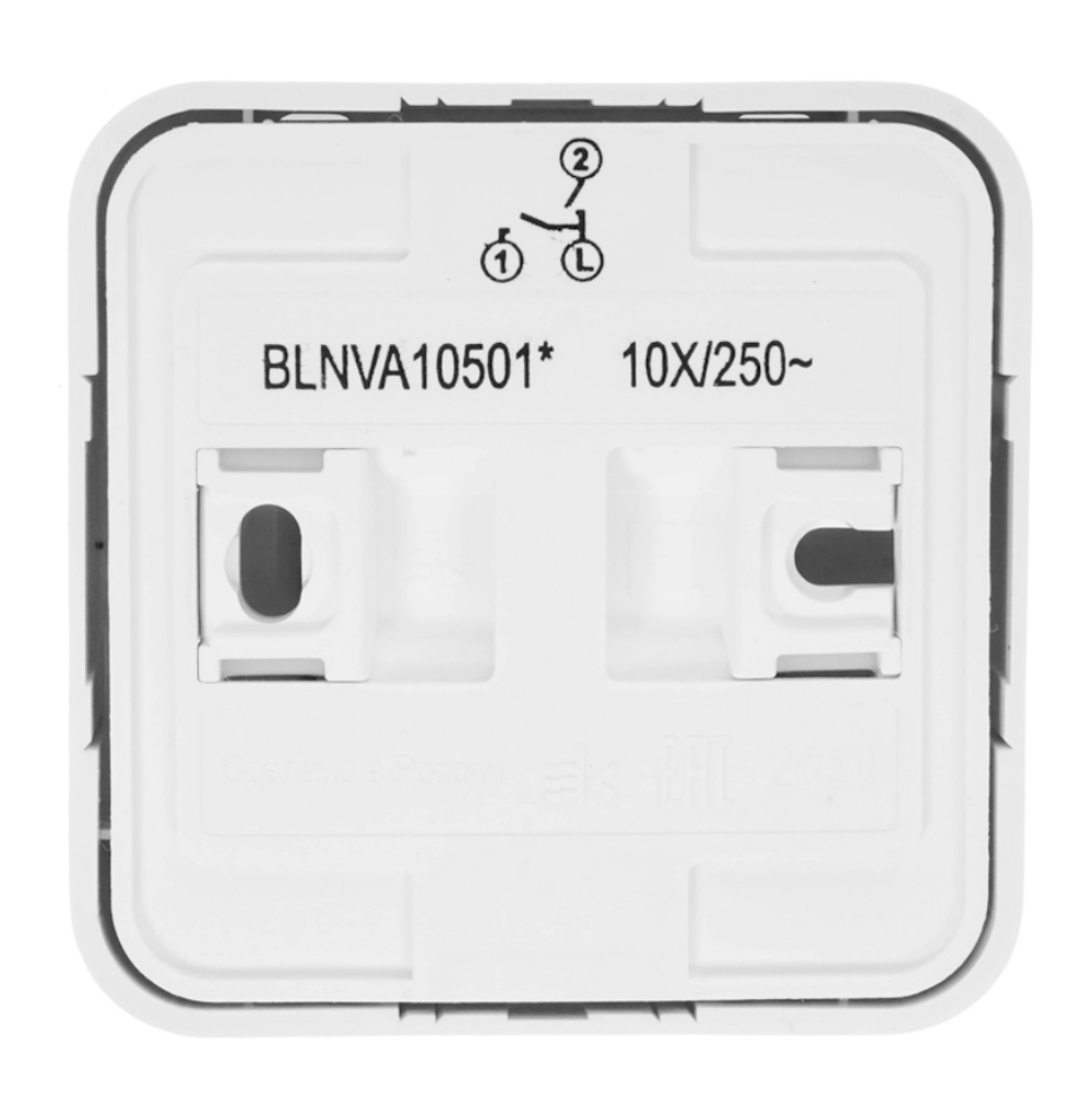 Выключатель о/у Blanca BLNVA105011, 2 клавиши, б/инд, белый 220812