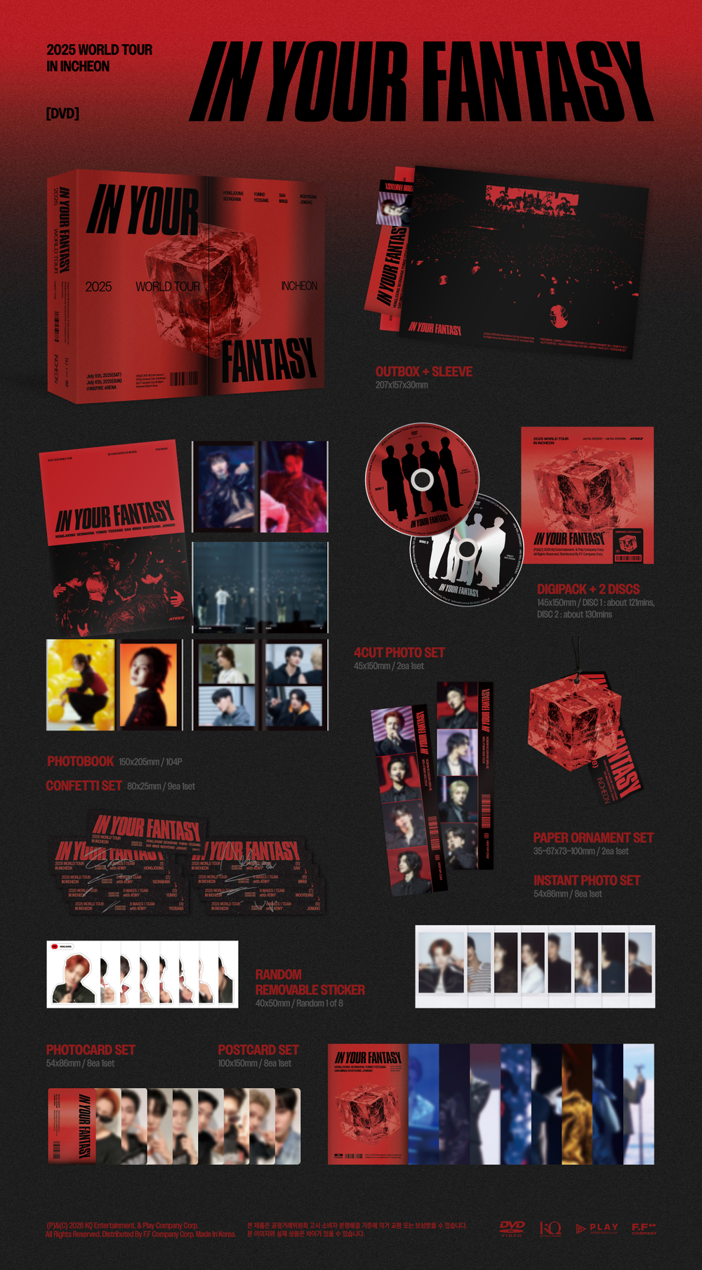 Набор ATEEZ - 2025 WORLD TOUR [IN YOUR FANTASY] INCHEON DVD