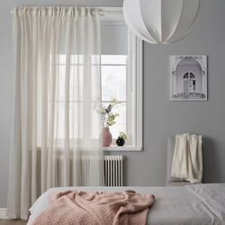 IKEA STENFRÖ  (ИКЕА СТЕНФРÖ)  -  Штора из сетки, 1 шт, на ленте/бежевая, 300x300 см
