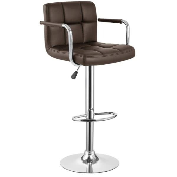 Стул барный  Sorrento КОРИЧНЕВЫЙ/ХРОМ