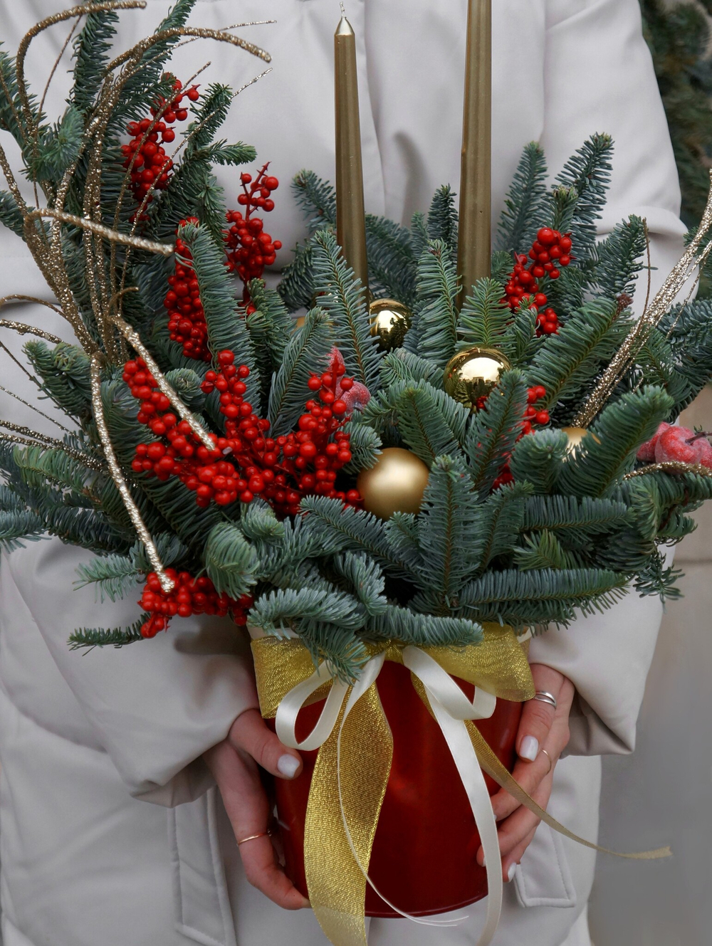 Большая композиция со свечами