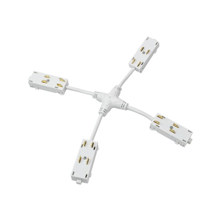 Коннектор X-образный гибкий Denkirs Smart Hide TR2116-WH