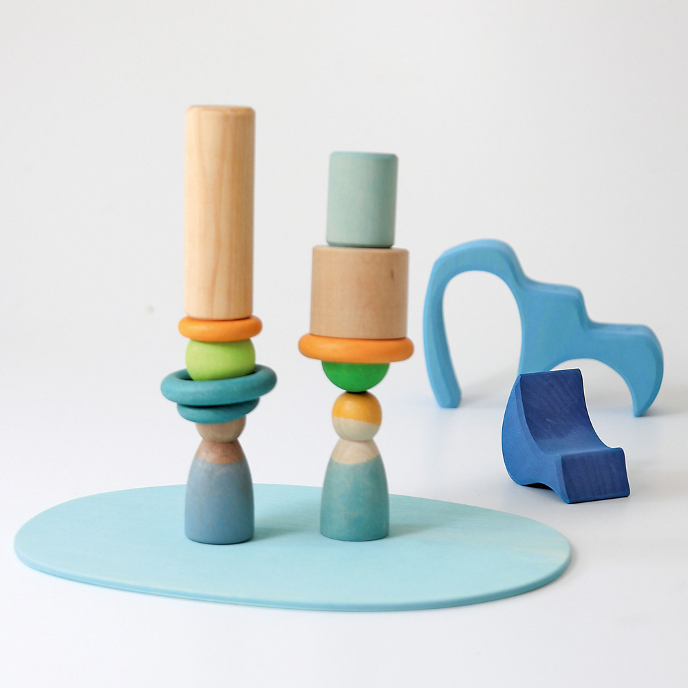 Деревянный сюжетный игровой набор "У воды"