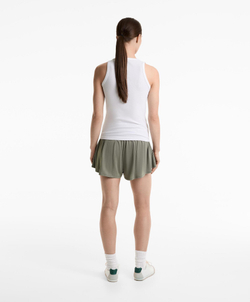 Oysho Топ без рукавов с V-образным вырезом из хлопка и модала, белый