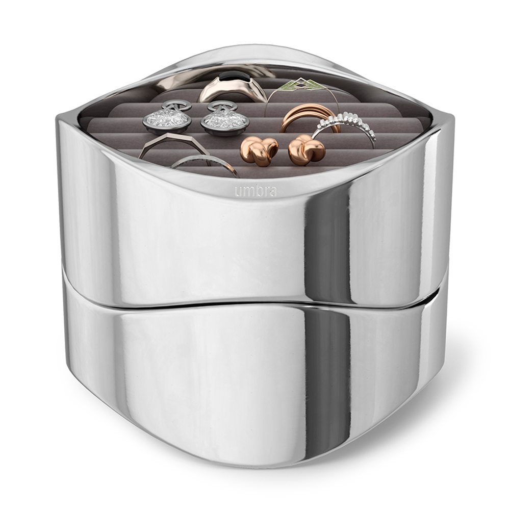 Органайзер для украшений wavy, хром