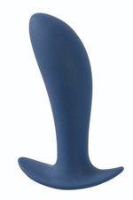 Синяя анальная втулка с вибрацией Vibrating Butt Plug - 12 см. (Цвет: синий)