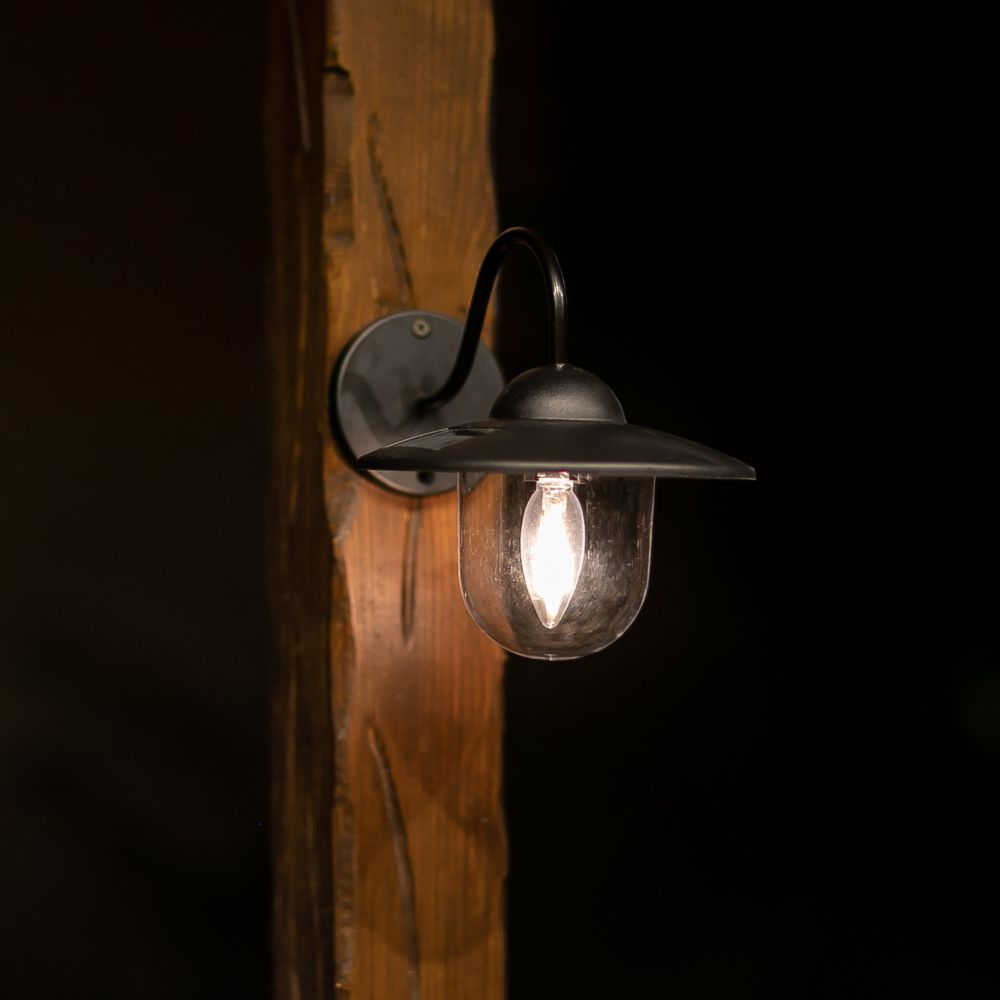 USL-F-152-PT200 LONDON Cветильник настенный на солнечной батарее с филаментной лампой. Теплый белый свет. 1xАА Ni-Mh аккумулятор в-к. IP44. TM Uniel