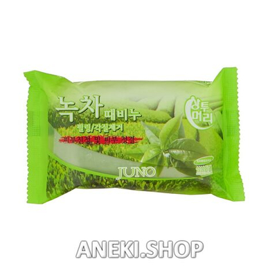 Мыло косметическое с зеленым чаем 150 г Sangtumeori Peeling Soap Green tea Juno