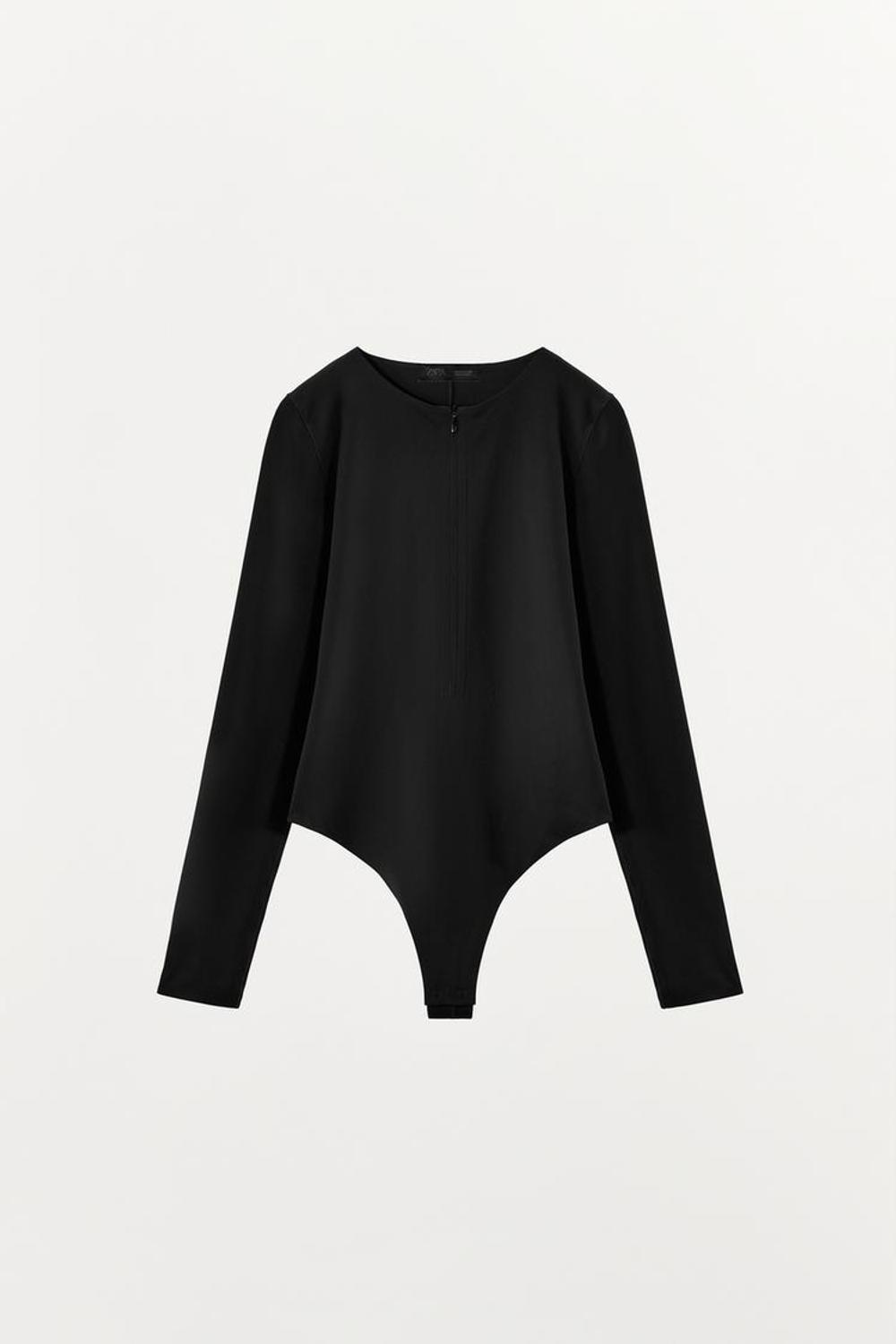 ZARA БОДИ ИЗ ПОЛИАМИДА НА МОЛНИИ, ЧЕРНЫЙ