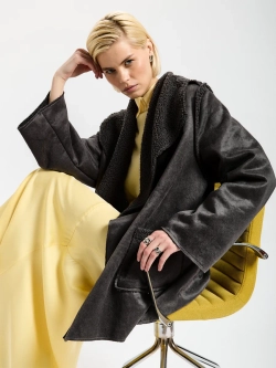 Пальто жакет демисезонное с начёсом барашек