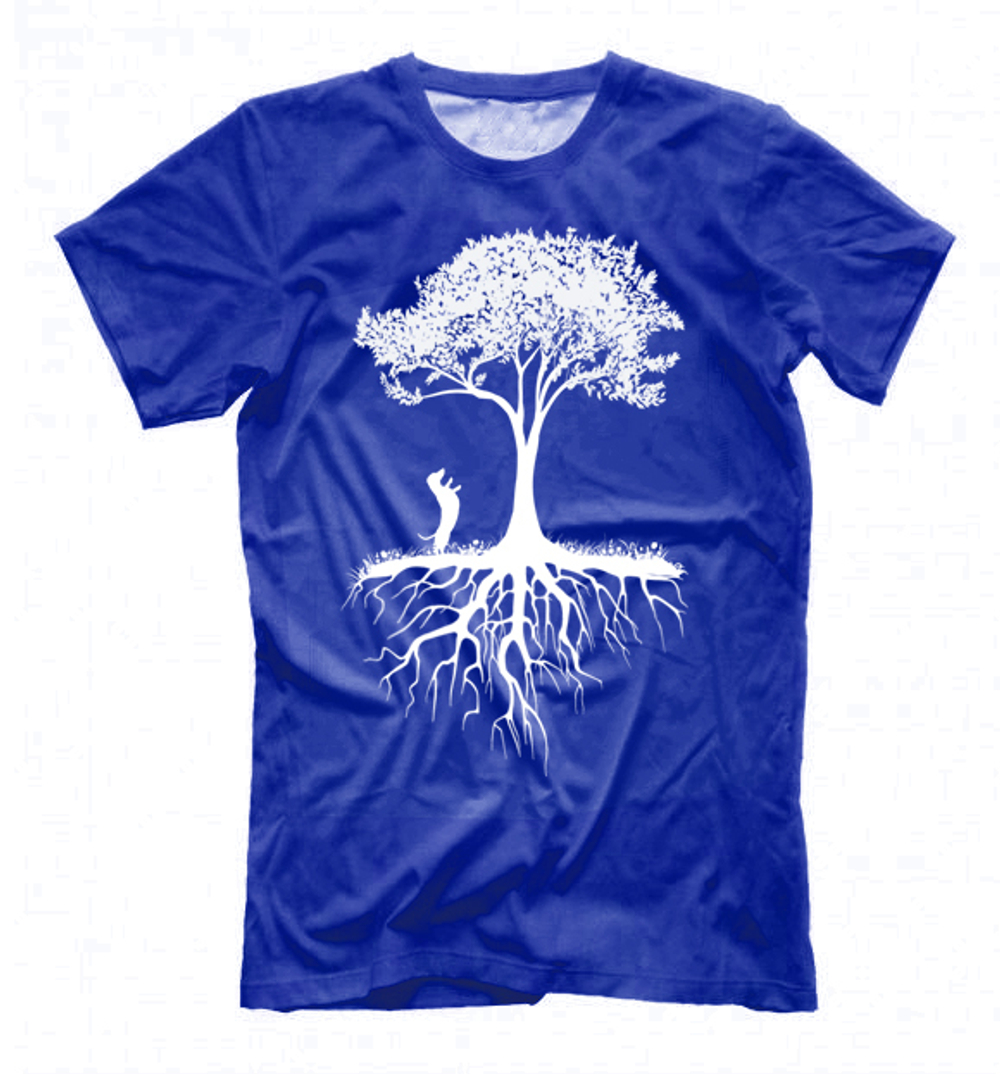 Футболка "Такса у дерева"