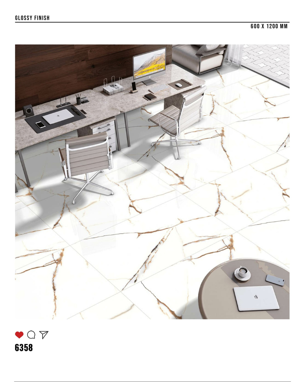Керамогранит glossy №4 , 60х120, 6358