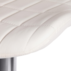 Стул барный AVIONIC (mod. KY712A) металл/экокожа, 45*53*86-107 см, белый/хром (Комплект из 2 шт.)