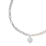 Колье Fiore Luna Pearle Half Сarabiner BL4504 S