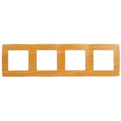 12-5004-07 ЭРА Рамка на 4 поста, Эра12, ольха | Эра 12 Ольха